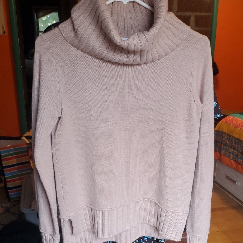Club Monaco Blush Cowl Neck Sweater - Picture 1 of 7